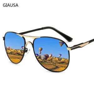 Luxury Pilot Metal Polarized Sunglasses Men Driving Retro Sun Glasses Brand Designer UV400
