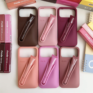 With Lip gloss Holder Case For iPhone 17 Air 16 16e 15 14 Plus 13 12 11 Pro Max Shockproof Soft Silicone Cover