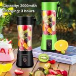 12.85 Oz Rechargeable Portable Blender Cup, Electric USB Juicer Blender, Mini Blender Portable Blender for Shakes And Smoothies, Juice, 380Ml, Six Blades Great for Mixing, Easy Clean, Ideal for Travel, Office, Picnic - Fresh Juices Anywhere - Image 15