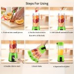 12.85 Oz Rechargeable Portable Blender Cup, Electric USB Juicer Blender, Mini Blender Portable Blender for Shakes And Smoothies, Juice, 380Ml, Six Blades Great for Mixing, Easy Clean, Ideal for Travel, Office, Picnic - Fresh Juices Anywhere - Image 4