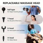 Portable Digital Fascia Gun with LCD Display Electric Massage Gun, Six Levels of Adjustable Silent Fascia Gun, Long Battery Life, Four Interchangeable Massage Heads, Suitable for Sports And Fitness - Image 12