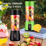12.85 Oz Rechargeable Portable Blender Cup, Electric USB Juicer Blender, Mini Blender Portable Blender for Shakes And Smoothies, Juice, 380Ml, Six Blades Great for Mixing, Easy Clean, Ideal for Travel, Office, Picnic - Fresh Juices Anywhere - Image 7