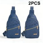 Quilted Sling Backpack Crossbody Bag Adjustable Shoulder Strap Zipper Open and Close Casual Day Bag Suitable for Travel and Everyday Use - Image 16