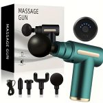 Portable Digital Fascia Gun with LCD Display Electric Massage Gun, Six Levels of Adjustable Silent Fascia Gun, Long Battery Life, Four Interchangeable Massage Heads, Suitable for Sports And Fitness - Image 9