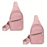 Quilted Sling Backpack Crossbody Bag Adjustable Shoulder Strap Zipper Open and Close Casual Day Bag Suitable for Travel and Everyday Use - Image 12
