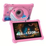 ZZB Youngsters Tablet - 7-Inch Android Tablet, 4GB(2GB+2GB)RAM, 32GB ROM+ 512GB Expansion Support Multi-Color ABS Case, Dual Camera, WiFi, Stereo Speakers | Safety Eye Protection, Parental Control, Rechargeable Battery, Type-C Charging, Durable And