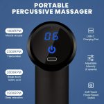 Portable Digital Fascia Gun with LCD Display Electric Massage Gun, Six Levels of Adjustable Silent Fascia Gun, Long Battery Life, Four Interchangeable Massage Heads, Suitable for Sports And Fitness - Image 11
