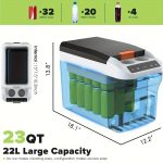ADVWIN 12V Car Refrigerator Cooler And Warmer 23 Quart/31 Quart Portable Electric Car Cooler with 12/24 Volt DC And 120V AC, Plug in Thermoelectric Fridge for Camping, RV, Fishing - Image 4