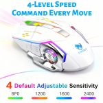 Silent Wireless Mouse - T-WOLF Rechargeable BT5.0 + 2.4G Dual-Mode Office Mouse, Full-Size Ergonomic Comfort for Extended Work, Study & Gaming, RGB Aesthetic Desk Setup Accessories, Back to School Gift - Image 7