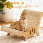 2in1 Natural Sisal Cat Scratcher & Lounge Chair.No Shedding, Breathable & Ultra Durable.Oversized Sofa Design with Scratch Resistant And Long Lasting Performanc.ideal for Scratching, Napping & Playing.Season-proof, Multi-functional Cat Bed. - Image 7