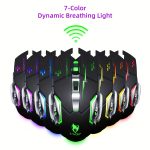 Silent Wireless Mouse - T-WOLF Rechargeable BT5.0 + 2.4G Dual-Mode Office Mouse, Full-Size Ergonomic Comfort for Extended Work, Study & Gaming, RGB Aesthetic Desk Setup Accessories, Back to School Gift - Image 11