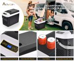 ADVWIN 12V Car Refrigerator Cooler And Warmer 23 Quart/31 Quart Portable Electric Car Cooler with 12/24 Volt DC And 120V AC, Plug in Thermoelectric Fridge for Camping, RV, Fishing - Image 13