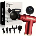 Portable Digital Fascia Gun with LCD Display Electric Massage Gun, Six Levels of Adjustable Silent Fascia Gun, Long Battery Life, Four Interchangeable Massage Heads, Suitable for Sports And Fitness - Image 8