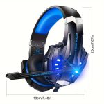 G9000 Gaming Headset, Surround Stereo Gaming Headphones with Noise Cancelling Mic, LED Lights & Soft Memory Earmuffs for PS5/ PS4/ Xbox One/Switch/PC Mac Computer Games - Image 2