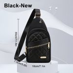 Quilted Sling Backpack Crossbody Bag Adjustable Shoulder Strap Zipper Open and Close Casual Day Bag Suitable for Travel and Everyday Use - Image 7