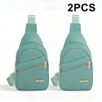 Quilted Sling Backpack Crossbody Bag Adjustable Shoulder Strap Zipper Open and Close Casual Day Bag Suitable for Travel and Everyday Use - Image 19
