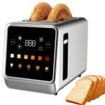 Toaster Digital Touch Screen Toasters with 5 Bread Selection 7 Shade Setting And Bagel/Defrost/Cancel/Reheat Function 1.5" 2 Slice Stainless Steel Tostadora with Removable Crumb Tray - Image 11