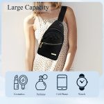 Quilted Sling Backpack Crossbody Bag Adjustable Shoulder Strap Zipper Open and Close Casual Day Bag Suitable for Travel and Everyday Use - Image 13