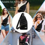 Quilted Sling Backpack Crossbody Bag Adjustable Shoulder Strap Zipper Open and Close Casual Day Bag Suitable for Travel and Everyday Use - Image 11