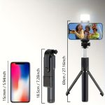 Expandable Selfie Stick for Phones Featuring an Integrated Fill Light, Designed for Professional Live Streaming. This Wireless Remote-Controlled Tripod Rotates 360° And Is Perfect for Hiking, Travel, Vlogging, And Outdoor Activities - Image 4