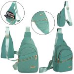 Quilted Sling Backpack Crossbody Bag Adjustable Shoulder Strap Zipper Open and Close Casual Day Bag Suitable for Travel and Everyday Use - Image 2