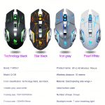 Silent Wireless Mouse - T-WOLF Rechargeable BT5.0 + 2.4G Dual-Mode Office Mouse, Full-Size Ergonomic Comfort for Extended Work, Study & Gaming, RGB Aesthetic Desk Setup Accessories, Back to School Gift - Image 13