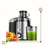 Multi-Function Juicer, Juice Blender, Mixer, Food Processor, 3-Inch Wide-Mouth Juicer Extractor for Vegetables And Fruits, 3-Speed Settings, Easy to Clean, Detachable, High Juice Yield, Fast Juicing, Quick Juice Extraction for Fruits And Vegetables - Image 3