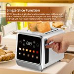 Toaster Digital Touch Screen Toasters with 5 Bread Selection 7 Shade Setting And Bagel/Defrost/Cancel/Reheat Function 1.5" 2 Slice Stainless Steel Tostadora with Removable Crumb Tray - Image 7
