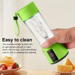 12.85 Oz Rechargeable Portable Blender Cup, Electric USB Juicer Blender, Mini Blender Portable Blender for Shakes And Smoothies, Juice, 380Ml, Six Blades Great for Mixing, Easy Clean, Ideal for Travel, Office, Picnic - Fresh Juices Anywhere - Image 14
