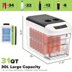 ADVWIN 12V Car Refrigerator Cooler And Warmer 23 Quart/31 Quart Portable Electric Car Cooler with 12/24 Volt DC And 120V AC, Plug in Thermoelectric Fridge for Camping, RV, Fishing - Image 7