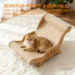 2in1 Natural Sisal Cat Scratcher & Lounge Chair.No Shedding, Breathable & Ultra Durable.Oversized Sofa Design with Scratch Resistant And Long Lasting Performanc.ideal for Scratching, Napping & Playing.Season-proof, Multi-functional Cat Bed. - Image 3