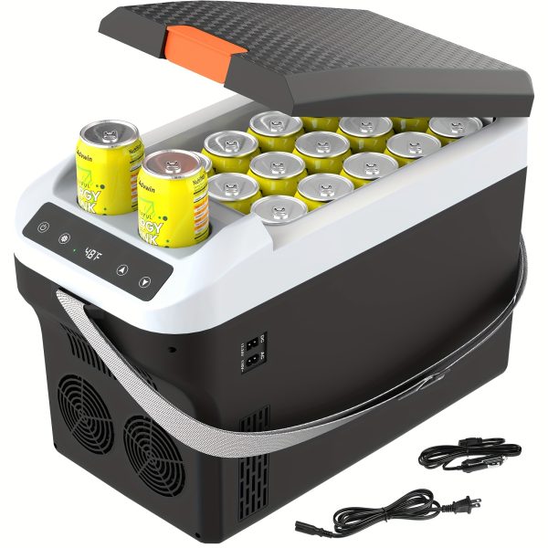 ADVWIN 12V Car Refrigerator Cooler And Warmer 23 Quart/31 Quart Portable Electric Car Cooler with 12/24 Volt DC And 120V AC, Plug in Thermoelectric Fridge for Camping, RV, Fishing