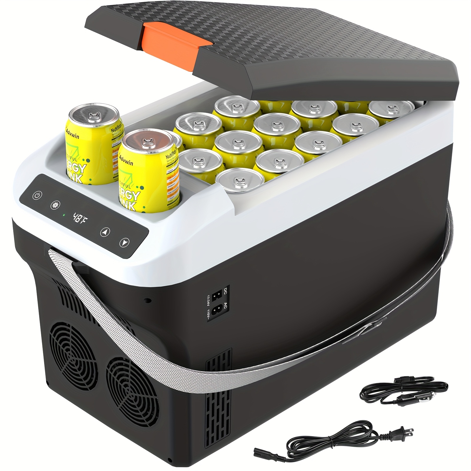 product-fancy-d53e2f4a-03ec-445e-b92b-88982f571713 ADVWIN 12V Car Refrigerator Cooler And Warmer 23 Quart/31 Quart Portable Electric Car Cooler with 12/24 Volt DC And 120V AC, Plug in Thermoelectric Fridge for Camping, RV, Fishing - Image 1