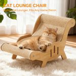 2in1 Natural Sisal Cat Scratcher & Lounge Chair.No Shedding, Breathable & Ultra Durable.Oversized Sofa Design with Scratch Resistant And Long Lasting Performanc.ideal for Scratching, Napping & Playing.Season-proof, Multi-functional Cat Bed.
