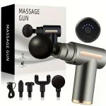 Portable Digital Fascia Gun with LCD Display Electric Massage Gun, Six Levels of Adjustable Silent Fascia Gun, Long Battery Life, Four Interchangeable Massage Heads, Suitable for Sports And Fitness - Image 4