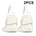 Quilted Sling Backpack Crossbody Bag Adjustable Shoulder Strap Zipper Open and Close Casual Day Bag Suitable for Travel and Everyday Use - Image 5