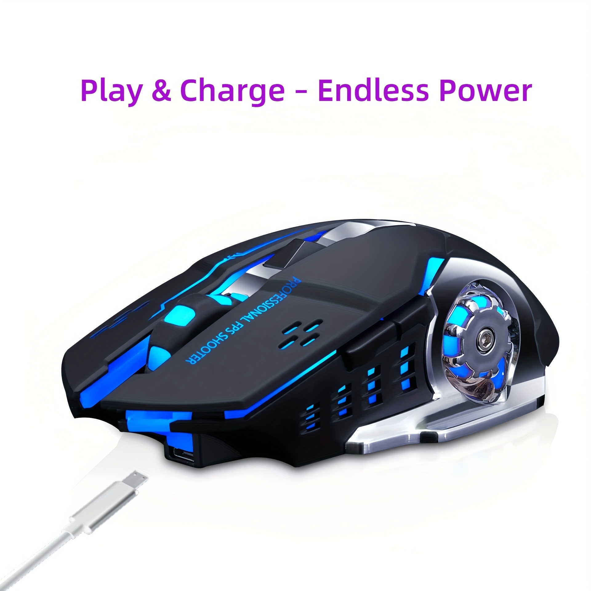 product-fancy-f7df542e-8996-46f0-9a0e-93d859b0d8d4 Silent Wireless Mouse - T-WOLF Rechargeable BT5.0 + 2.4G Dual-Mode Office Mouse, Full-Size Ergonomic Comfort for Extended Work, Study & Gaming, RGB Aesthetic Desk Setup Accessories, Back to School Gift - Image 1
