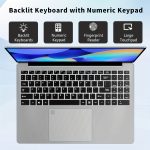 FUNYET 16 Inch Laptop Computer, Gaming Laptop, Intel 12th Gen N95 Processor(up to 3.4GHz), FHD 1920 * 1200, 180 Angle Opening, Fingerprint Unlock, Backlit Keyboard - Image 9