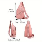 1pc Chic Quilted Crossbody Chest Bag - Versatile Solid Color - Perfect for Daily Use, Casual Outings & Travel - Lightweight & Comfortable Women'S Sling Shoulder Purse