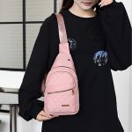 Quilted Sling Backpack Crossbody Bag Adjustable Shoulder Strap Zipper Open and Close Casual Day Bag Suitable for Travel and Everyday Use - Image 6