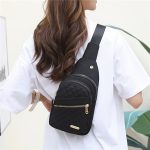 Quilted Sling Backpack Crossbody Bag Adjustable Shoulder Strap Zipper Open and Close Casual Day Bag Suitable for Travel and Everyday Use - Image 9