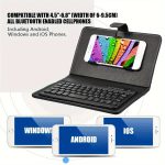Compact Wireless Keyboard - Full Size, Collapsible, Black Faux Leather, Suitable for Mobile Phones, Tablets, And Laptops, Optional With/Without Stylus Pen - Image 3