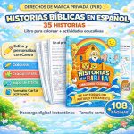 PLR Reventa 35 Historias Bíblicas para Niños en Español | Actividades del Niño Jesús | Natividad | Imprimibles Cristianos