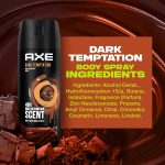 AXE Dark Temptation Men’s Body Spray 150ml / 5.07oz x [3 Pack], Rich Dark Chocolate Fragrance Mist for Men, Warm Sweet Masculine Scent, Long-Lasting Daily Body Spray, Smooth Irresistible Aroma, Everyday Fragrance for Work Gym Date Night Party Travel, Easy Spray Deodorant for Men, Popular Signature Scent Gift for Him - Image 4