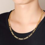 Necklace And, 2pcs/Set, Fashion Romantic Golden Men Women Necklace Jewelry Gift Set - Image 8