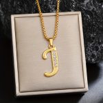 18K Gold Plated Capital Letter Titanium 201 201 201 Stainless Steel Chain/ Suitable for Daily Gifting And Holiday Presents - Image 8