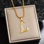 18K Gold Plated Capital Letter Titanium 201 201 201 Stainless Steel Chain/ Suitable for Daily Gifting And Holiday Presents - Image 3