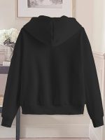 Fashion Hooded Zip-Up Sweatshirt For Women | Geometric-Pattern, Suitable For Spring/Summer/Fall - Image 7