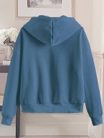 Fashion Hooded Zip-Up Sweatshirt For Women | Geometric-Pattern, Suitable For Spring/Summer/Fall - Image 8