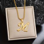 18K Gold Plated Capital Letter Titanium 201 201 201 Stainless Steel Chain/ Suitable for Daily Gifting And Holiday Presents - Image 4